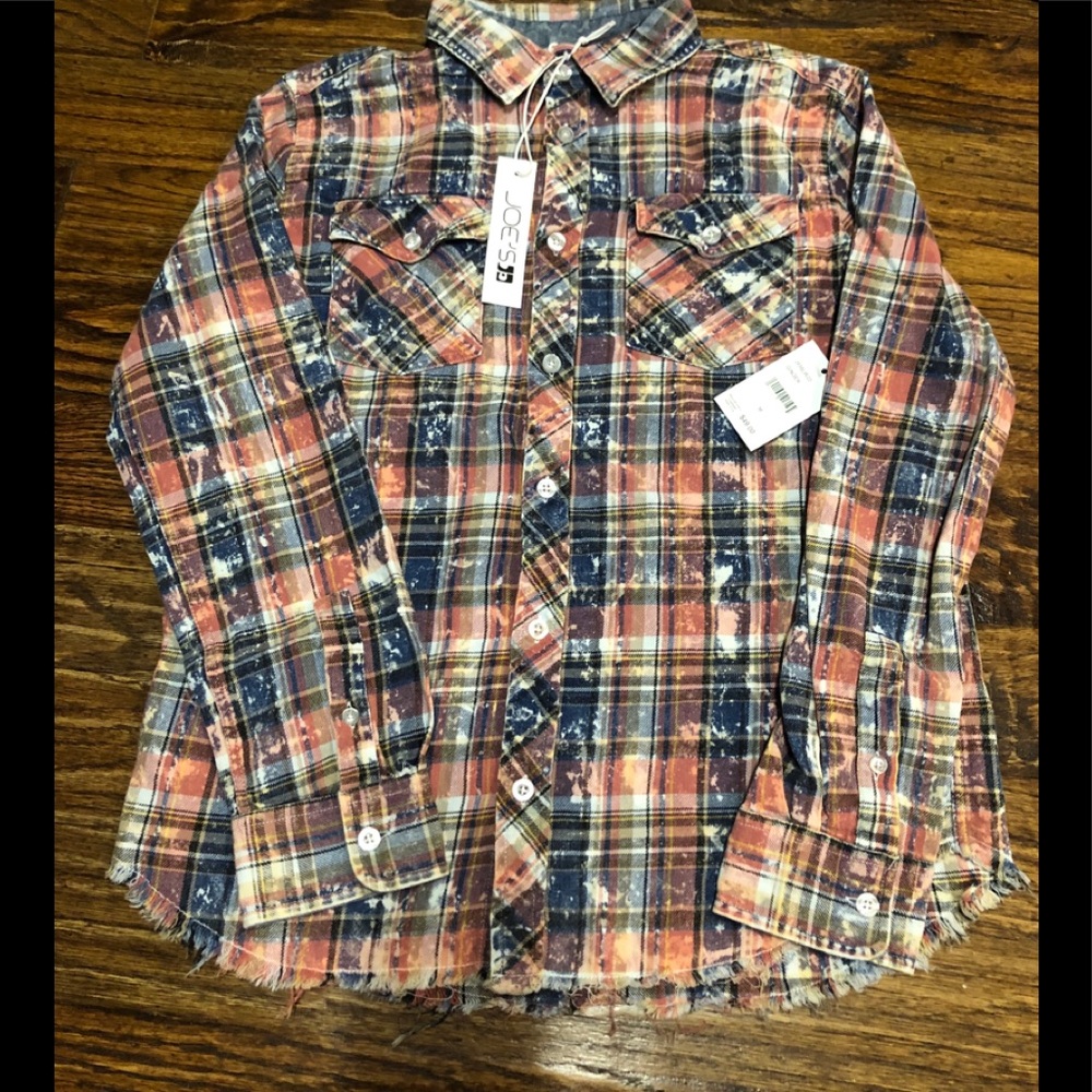 NWT Joe’s Flannel Button Down Shirt Sz. M